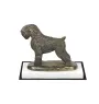 Black Russian Terrier, Chornyi Terrier - dog figurine, figure on a white base, trophy for Art-Dog dog show exhibition