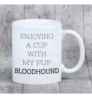 Bluthund, Bloodhound, Chien de St Hubert - Becher mit einem Bild und dem Schriftzug geometrischer Hund Art-Dog