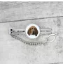 Chien de Saint Hubert, Bloodhound - épingle de cravate géométrique avec photo et inscription Art-Dog