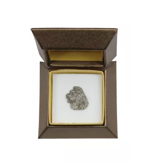 Owczarek staroangielski Bobtail pin posrebrzony w pudełku Art-Dog