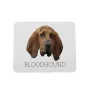 Bloodhound, St. Hubert Hound, Sleuth-hound - geometric mouse pad with a picture and text by Art-Dog