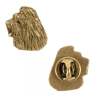 Old English Sheepdog, Bobtail, Bob-tail - Dog brooch in decorative box, elegant gold-plated pin, Art-Dog brand jacket pin