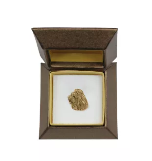 Owczarek staroangielski Bobtail pin pozłocony w pudełku Art-Dog