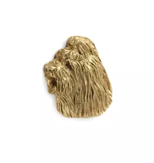 Bobtail, Chien de berger anglais ancestral - Broche de chien dans une boîte décorative, épingle élégante en plaqué or, épingle de veste de la marque Art-Dog