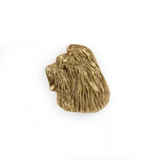 Altenglischer Schäferhund, Bobtail - Vergoldete Brosche, eleganter Hundeschmuck, einzigartige Brosche der Marke Art-Dog