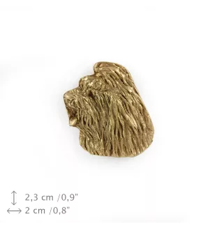 Bobtail, Chien de berger anglais ancestral - broche plaquée or, ornement élégant pour chien, broche unique de la marque Art-Dog