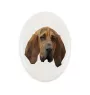 Bloodhound, St. Hubert Hound, Sleuth-hound - a plate with a geometric design and the brand name Art-Dog