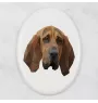 Bloodhound, St. Hubert Hound, Sleuth-hound - a plate with a geometric design and the brand name Art-Dog