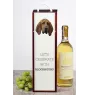 Bluthund, Bloodhound, Chien de St Hubert - geometrische Box mit einem Bild und Schriftzug für Wein der Marke Art-Dog
