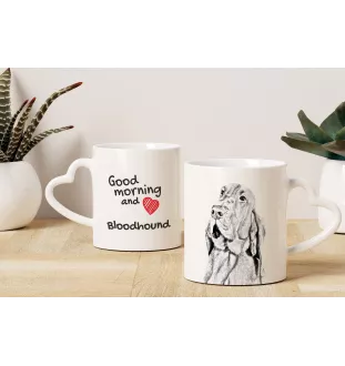 Chien de Saint Hubert, Bloodhound - tasse avec chien, une tasse adorable avec une anse en forme de cœur, un cadeau universel de la marque Art-Dog