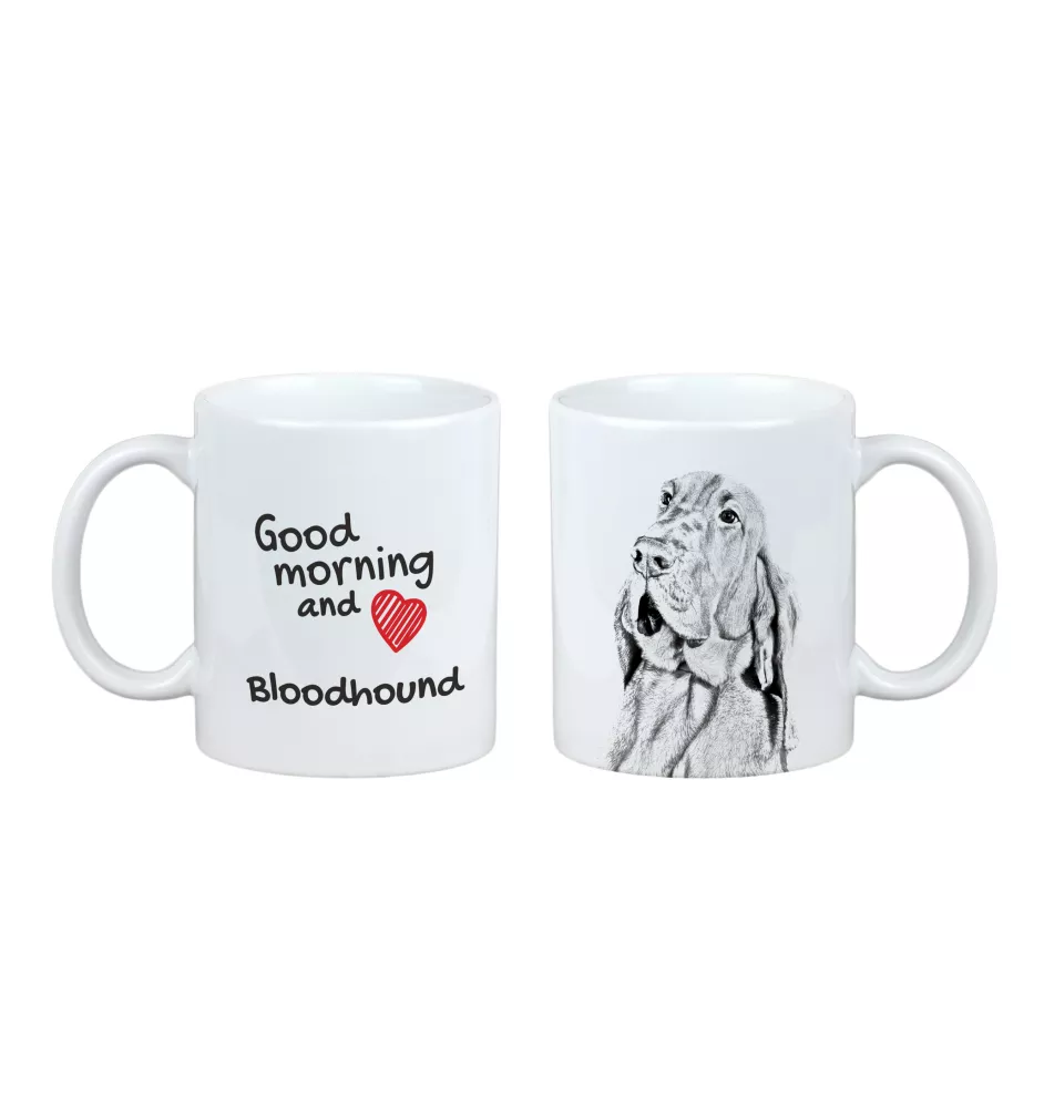 Bluthund, Bloodhound, Chien de St Hubert - Tasse mit Hund, Tasse mit Bild, personalisiertes Geschenk der Marke Art-Dog