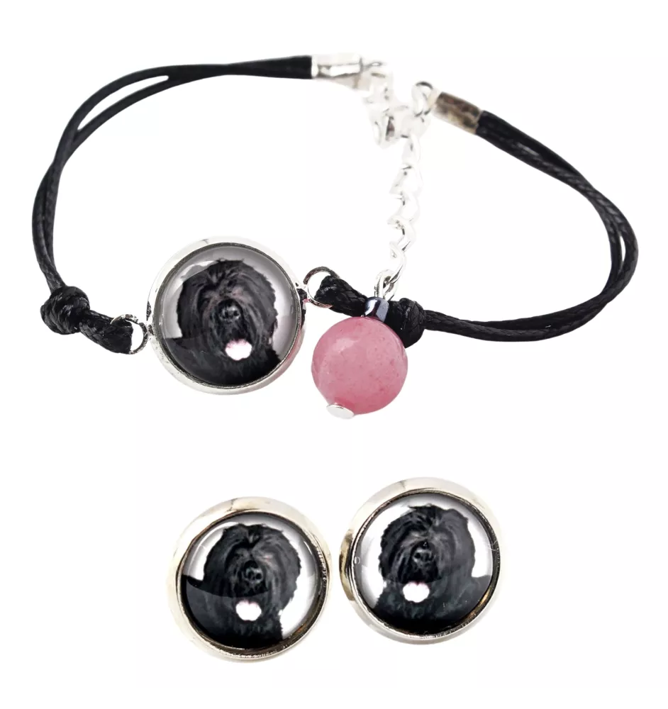 Black Russian Terrier, Chornyi Terrier - a set of jewelry with your photo, a woman's ornament, handmade item, a product made with passion for creating the Art-Dog brand.