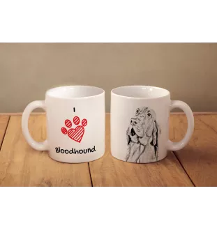 Chien de Saint Hubert, Bloodhound - tasse avec chien, une tasse adorable avec une illustration, un cadeau avec votre photo de la marque Art-Dog