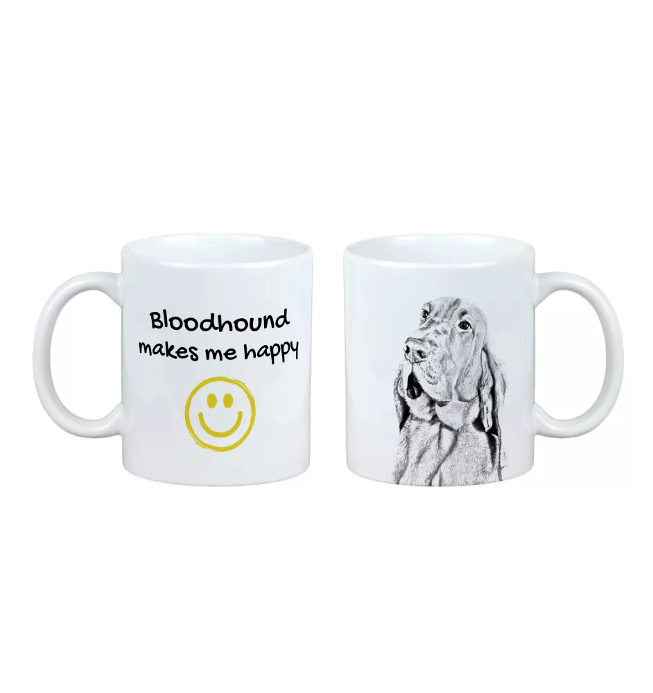 Chien de Saint Hubert, Bloodhound - tasse avec chien, une tasse joyeuse pour les amoureux des chiens, un cadeau personnalisé de la marque Art-Dog