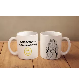 Bloodhound, St. Hubert Hound, Sleuth-hound - cup with a dog, cheerful cup for a dog lover, personalized gift from the Art-Dog brand