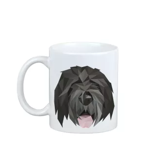 Russischer Schwarzer Terrier, Russkiy Tchiorny Terrier - Becher mit einem Bild und dem Schriftzug geometrischer Hund Art-Dog