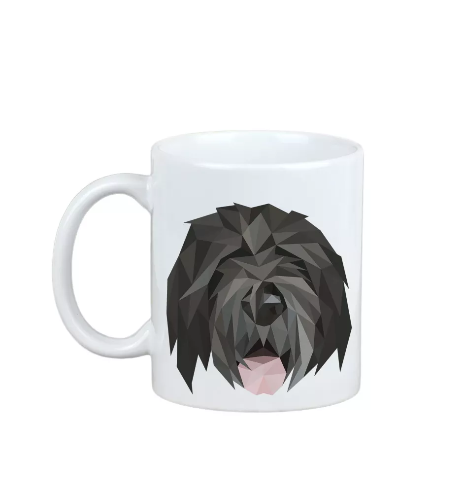 Russischer Schwarzer Terrier, Russkiy Tchiorny Terrier - Becher mit einem Bild und dem Schriftzug geometrischer Hund Art-Dog