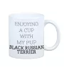 Russischer Schwarzer Terrier, Russkiy Tchiorny Terrier - Becher mit einem Bild und dem Schriftzug geometrischer Hund Art-Dog