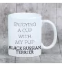 Black Russian Terrier, Chornyi Terrier - cup with a geometric dog image and the inscription Art-Dog