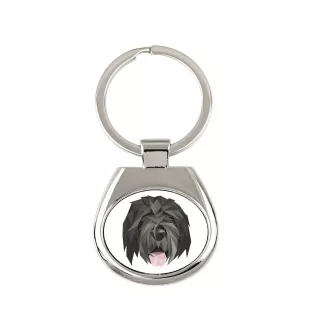 Czarny terier rosyjski brelok geometryczny Art-Dog