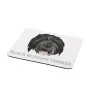 Terrier noir russe - tapis de souris géométrique avec photo et inscription Art-Dog