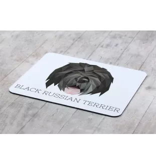 Czarny terier rosyjski podkładka geometryczny Art-Dog