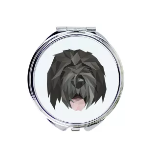 Czarny terier rosyjski lusterko geometryczne Art-Dog