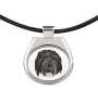 Terrier noir russe - collier avec une photo et un motif géométrique de la marque Art-Dog