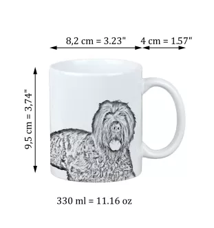 Czarny terier rosyjski kubek z psem good morning Art-Dog