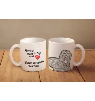 Terrier noir russe - tasse avec chien, tasse avec photo, cadeau personnalisé de la marque Art-Dog