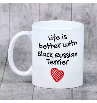 Black Russian Terrier, Chornyi Terrier - cup with a dog, cup with a photo, personalized gift from the Art-Dog brand