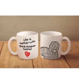 Terrier noir russe - tasse avec chien, tasse avec photo, cadeau personnalisé de la marque Art-Dog