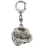 Bullmastiff - Silver-plated key ring with dog, handbag decoration, backpack pendant by Art-Dog brand