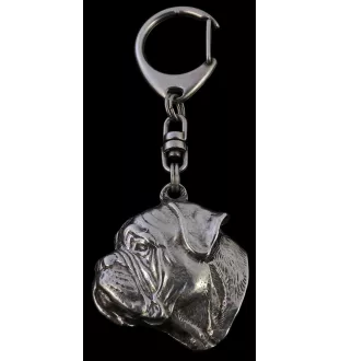 Bullmastiff - Porte-clés argenté avec chien, décoration de sac à main, pendentif de sac à dos par la marque Art-Dog