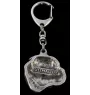 Bullmastiff - Silver-plated key ring with dog, handbag decoration, backpack pendant by Art-Dog brand