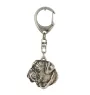 Bullmastiff II - Silver-plated key ring with dog, handbag decoration, backpack pendant by Art-Dog brand