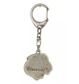 Bullmastiff II - Silver-plated key ring with dog, handbag decoration, backpack pendant by Art-Dog brand
