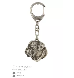 Bullmastiff II - Versilberter Schlüsselanhänger mit Hund, Handtaschen-Dekoration, Rucksack-Anhänger der Marke Art-Dog