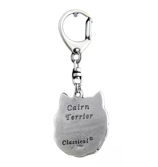 Cairn Terrier - Porte-clés argenté avec chien, décoration de sac à main, pendentif de sac à dos par la marque Art-Dog