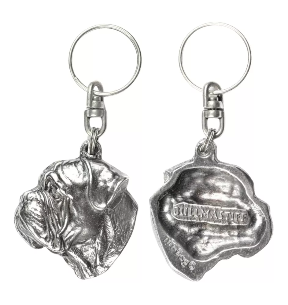 Bullmastiff - Silver-plated dog pendant, handbag decoration, backpack pendant by Art-Dog brand