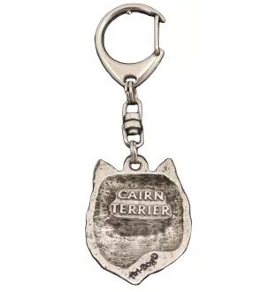 Cairn Terrier II - Silver-plated key ring with dog, handbag decoration, backpack pendant by Art-Dog brand