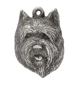 Cairn Terrier II - Versilberter Schlüsselanhänger mit Hund, Handtaschen-Dekoration, Rucksack-Anhänger der Marke Art-Dog
