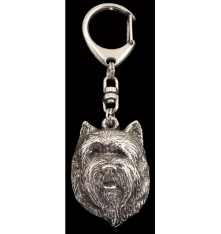 Cairn Terrier II - Silver-plated key ring with dog, handbag decoration, backpack pendant by Art-Dog brand
