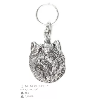 Cairn Terrier - Silver-plated dog pendant, handbag decoration, backpack pendant by Art-Dog brand