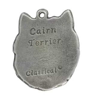 Cairn Terrier - Silver-plated dog pendant, handbag decoration, backpack pendant by Art-Dog brand