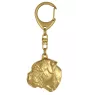 Bullmastiff - Gilded key ring with dog, handbag decoration, luxury accessory by Art-Dog brand