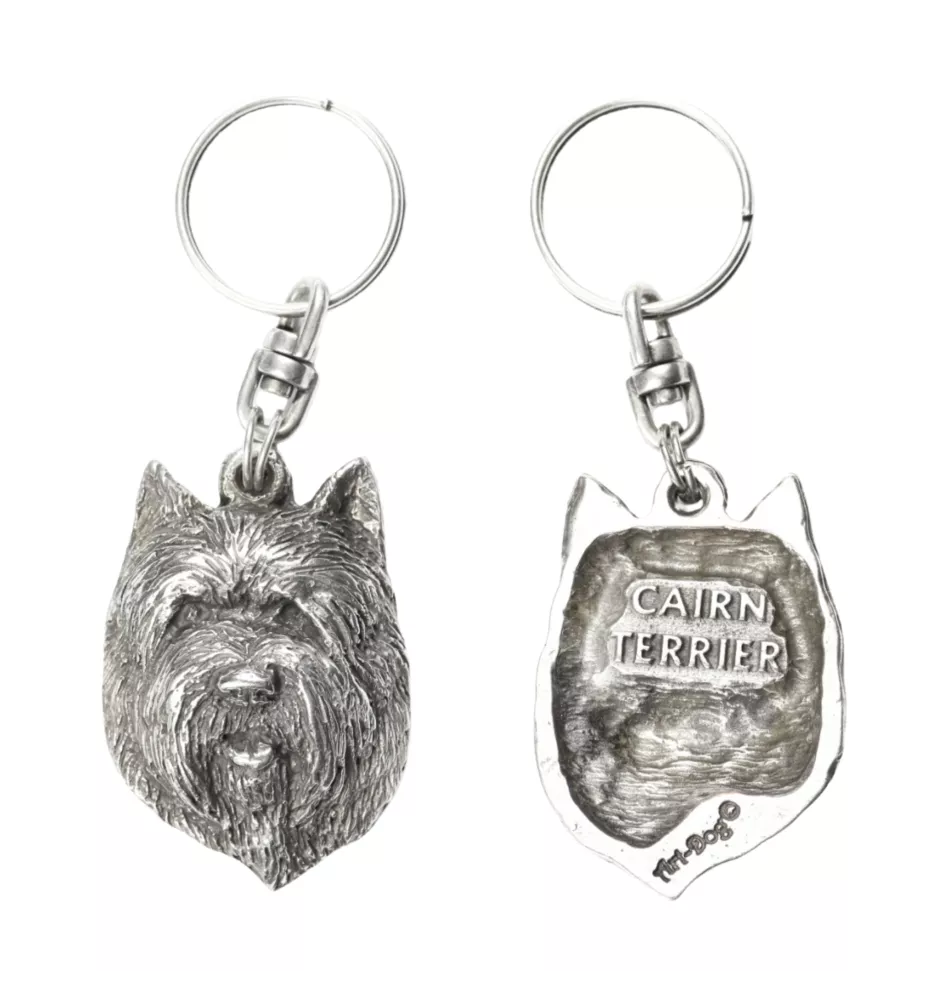Cairn Terrier II - Silver-plated dog pendant, handbag decoration, backpack pendant by Art-Dog brand