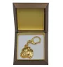 Bullmastiff - Gilded key ring with dog in gift box, handbag decoration, luxury accessory by Art-Dog brand