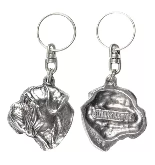 Bullmastiff - Pendentif argenté avec un chien dans une boîte décorative, décoration de sac à main, pendentif de sac à dos par la marque Art-Dog
