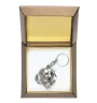 Bullmastiff - Pendentif argenté avec un chien dans une boîte décorative, décoration de sac à main, pendentif de sac à dos par la marque Art-Dog